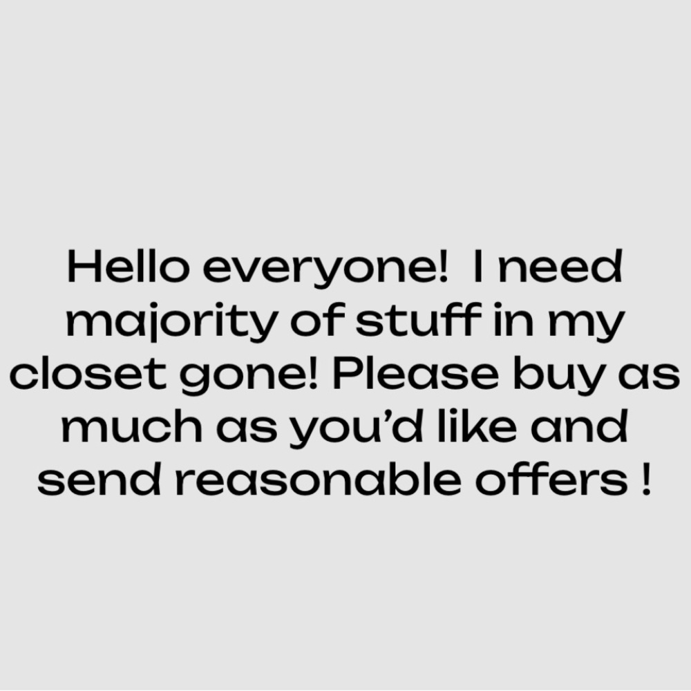 Closet clear out!